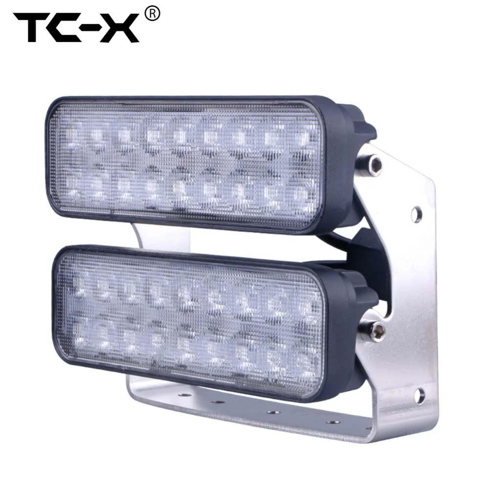 TC-X Ultra Flood 108W Ajustable Angle LED Work Light Bar 12V 24V for Snowmobile Offroad Tractor Truck Trailer Driving Car Lights