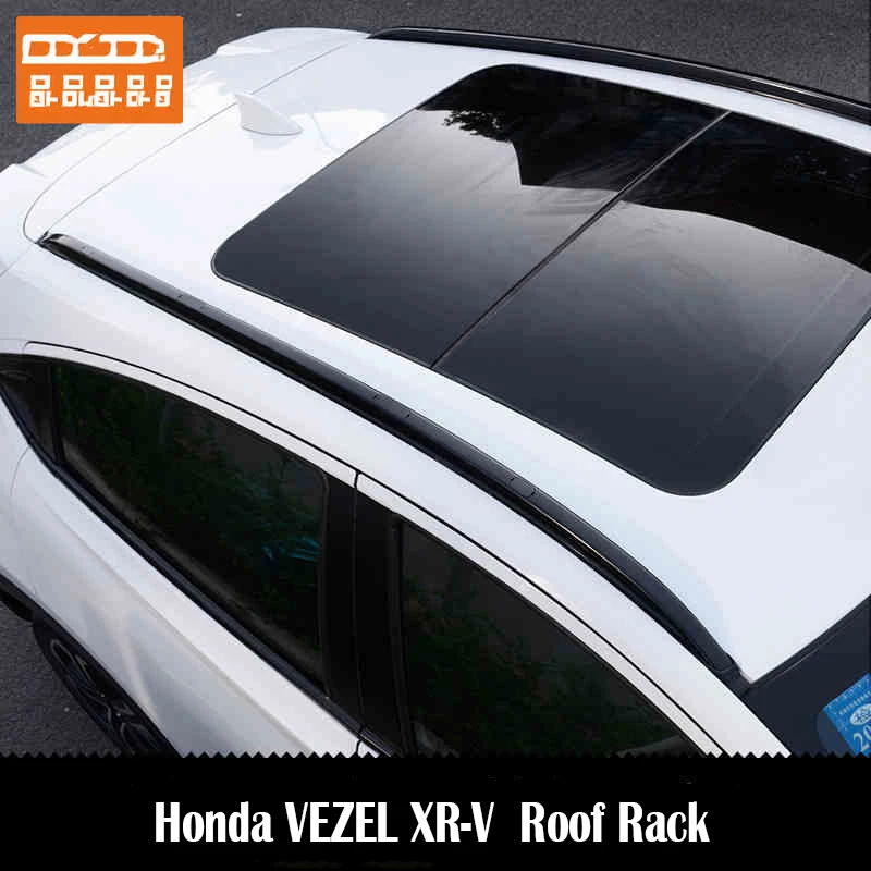 لهوندا VEZEL XR-V 2014-2019 حامل سقفي القضبان شريط حامل الحقائب القضبان أعلى رفوف السكك الحديدية صناديق سبائك الألومنيوم لهوندا VEZEL XR-V 2014-2019 حامل سقفي القضبان شريط حامل الحقائب القضبان أعلى رفوف السكك الحديدية صناديق سبائك الألومنيوم