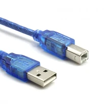 MINIUSB прозрачный синий двойная маска бескислородный медный usb-кабель для принтера A/B принтер кабель для передачи данных usb-кабель для принтера