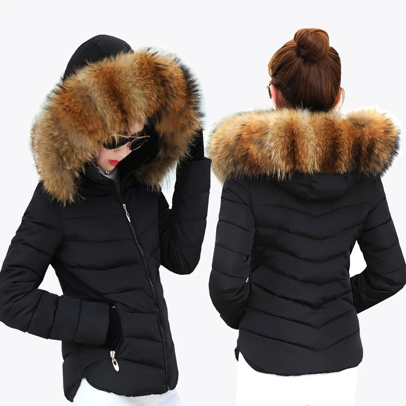 warmest winter coats for women Female Warm Winter Jacket 2020 Fashion Women Hooded Fur collar Down Cotton Coat Solid color Slim Large size Female Coat Leather Jackets