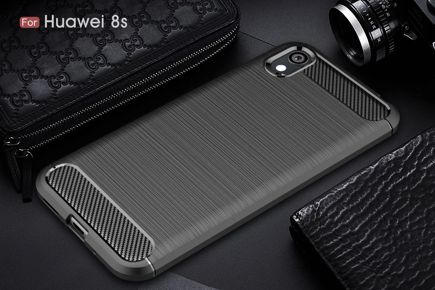 Huawei Honor 8 S Мягкий ТПУ силиконовый чехол бампер для huawei 8 S KSE-LX9 углеродного волокна Встроенная крышка huawei S8 Honor 8 S KSE LX9 принципиально