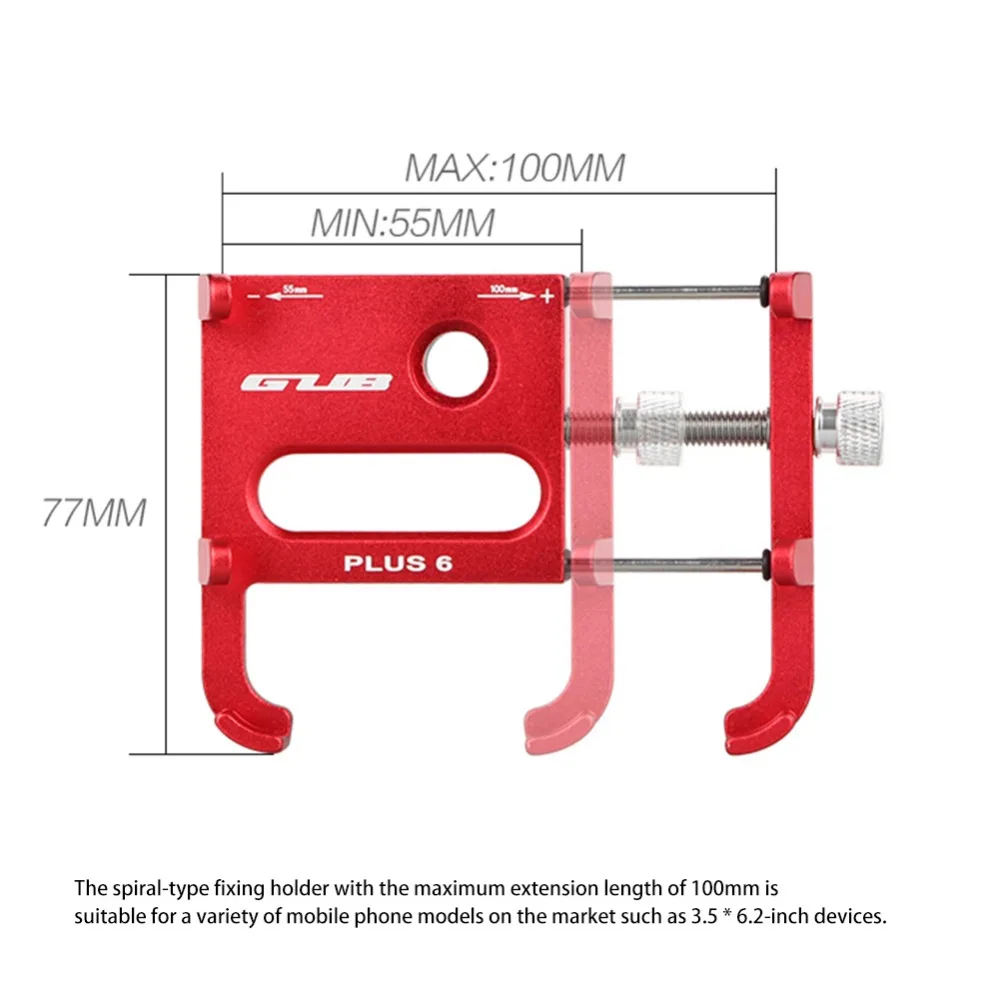 GUB Plus 6 Plus 3 360 soporte giratorio para teléfono de bicicleta MTB soporte para motocicleta soporte GPS para bicicleta manillar bicicleta móvil los stents del teléfono
