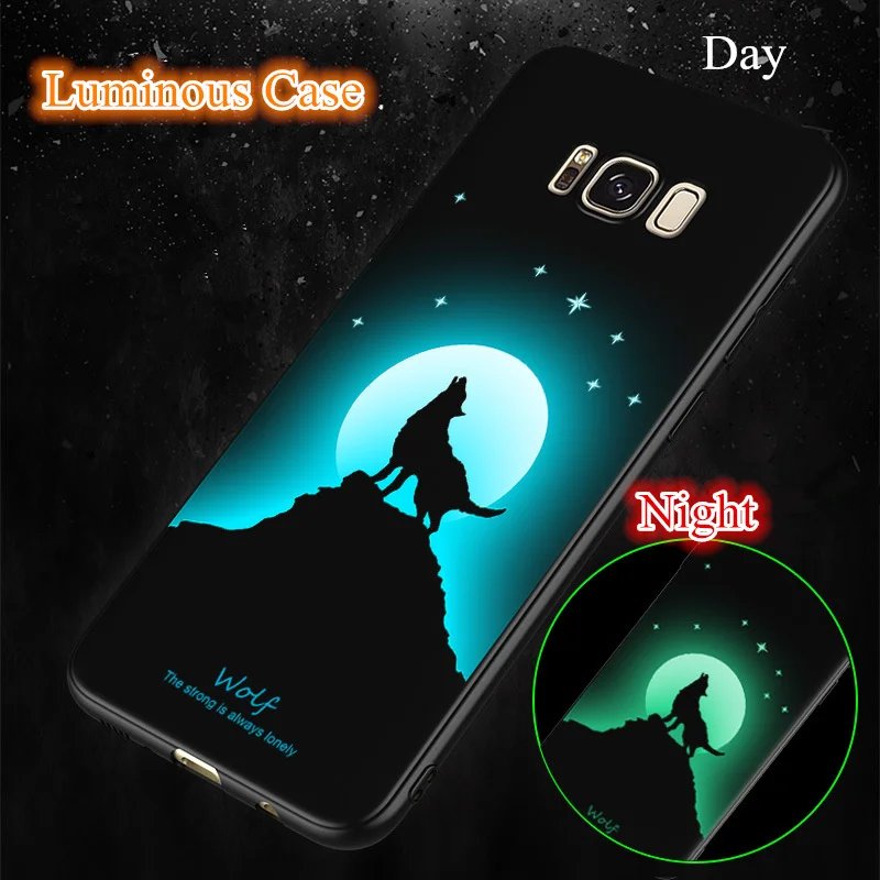 

3D Luminous Case for Samsung Galaxy S8 S9 S6 S7 Edge Plus Phone Cases Soft TPU Light Pattern Back Cover for S8 S9 Deer kk