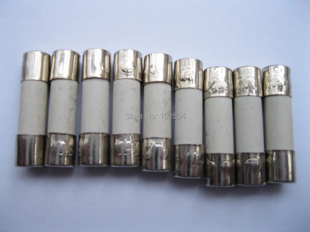 

Ceramic Fuse 250V 5mm x 20mm Slow Blow T10A 100 pcs per Lot