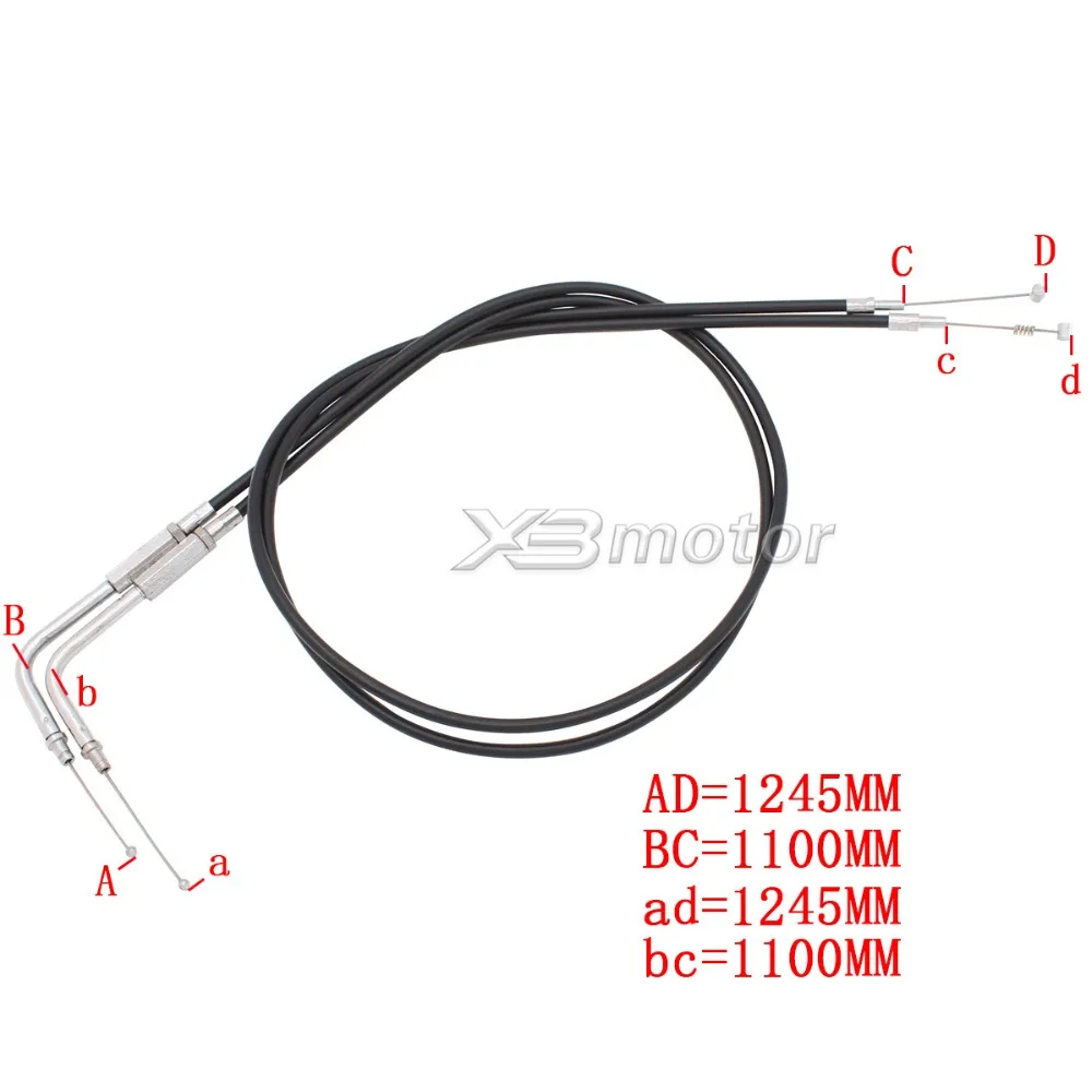 Мотоциклетный Дроссельный кабель 4 размера(900 мм 1100 мм 1300 мм 1500 мм) для Harley Iron XL 883 1200 Dyna Softail Fat Boy Heritage Road King