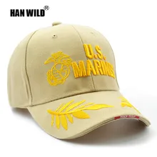 HAN WILD летняя бейсбольная кепка для мужчин тактические кепки модный дизайн с вышивкой морская пехота США армейская шляпа хаки/черный/темно-синий Airsofts Кепка