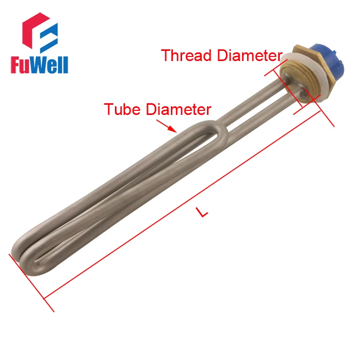 " латунная резьба 202 нержавеющая сталь нагреватель трубки, 32 мм фланец сауна жидкость Нагревательный элемент трубы