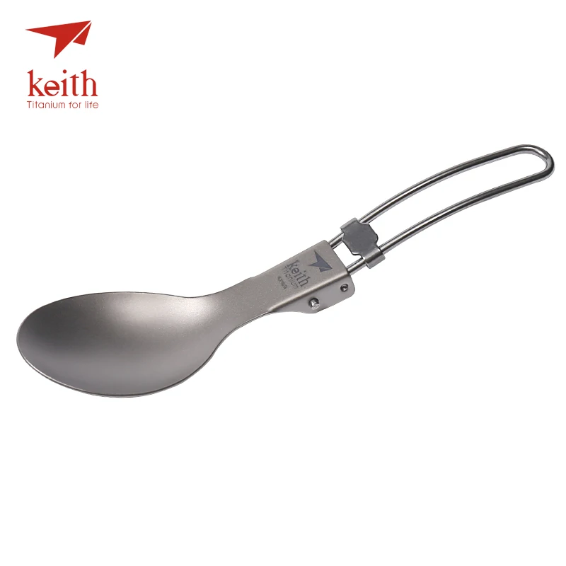 Набор столовых приборов Keith 3 в 1 титановая складная ложка вилка Spork наборы с