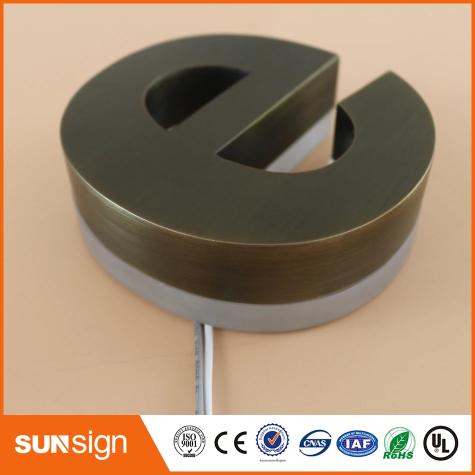  Waterproof LED Brushed Acrylic material led backlit letter sign - 32824184008