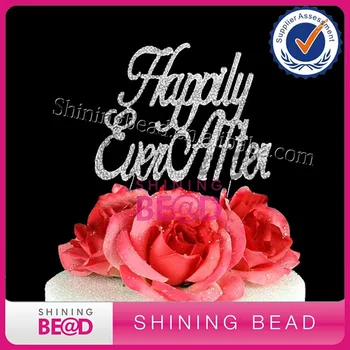 

Free Shipping 10 PCS Rhinestone Happily Ever After Wedding Cake Topper Party Table Decoration for Wedding, Birthday, Anniversary