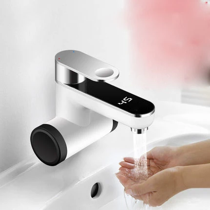 

3000W Temperature Display Instant Hot Water Tap Tankless Electric Faucet Kitchen Instant Hot Faucet Water Heater Water Heating