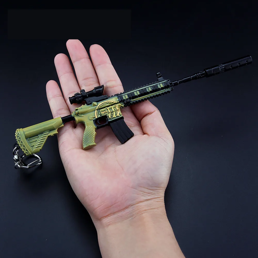  Game PUBG Playerunknown's Battlegrounds New M762 UMP9 Snow Leopard R1895 M249 Cosplay Props Gun Key