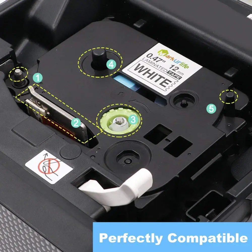 1PC TZe 231 Compatible for Brother P touch Printer Label Tape Tze Tz 12mm Black on White TZ Laminated Ribbons|Ленты для принтеров| |