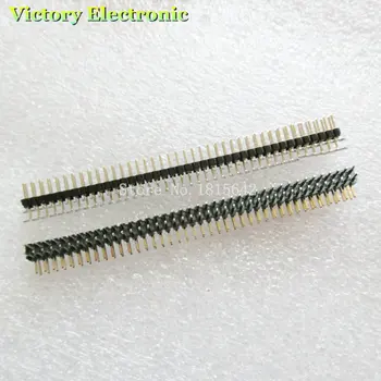 

5PCS/LOT 2mm 2*40 Pin Right Angle Male Double Row Pin Header Strip pin header