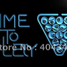 LB301-время играть в бассейн для бильярдной светодиодный неоновый свет вывеска домашний декор ремесла