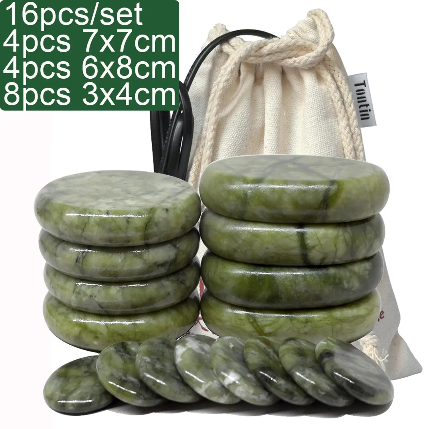 Hot Stone Massage Set Di Riscaldamento Alleviare Lo Stress Mal Di Schiena Di Assistenza Sanitaria Digitopressione Lava Pietre Di Basalto Per L'Assiste