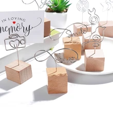 1 шт. креативный деревянный фото клип простота Свадебный декор настольные украшения фото клип Памятка Рамка держатель