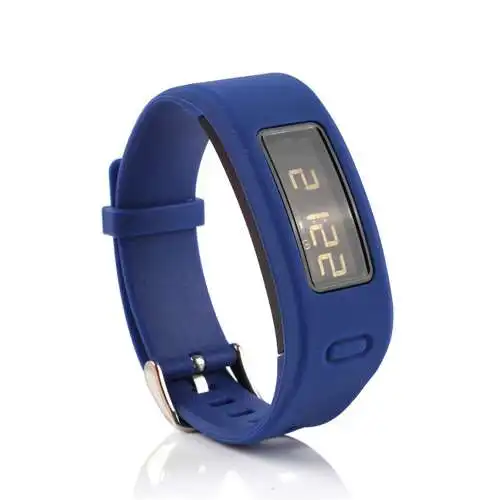 Ремешок для Garmin Vivofit 1 силиконовый сменный ремешок для часов с металлической застежкой Vivofit Смарт-часы аксессуары - Цвет: Navy Blue