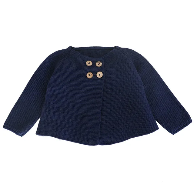 navy blue top Детский вязаный комбинезон, осенняя одежда для маленьких мальчиков и девочек, хлопковый комбинезон для маленьких девочек, кардиган, Одежда для новорожденных, комбинезон для девочек - Цвет: navy blue top