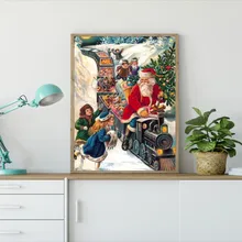 Вышитые картины горный хрусталь наклеенные DIY Алмазная картина Полная площадь вышивка крестиком Рождество алмазная живопись на заказ Горячая