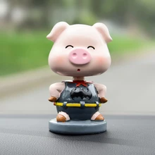 Украшение автомобиля Супер Бэтмен свинья ручная работа мультфильм режим Смола встряхнуть голову кукла игрушка авто украшение для приборной доски модные подарки