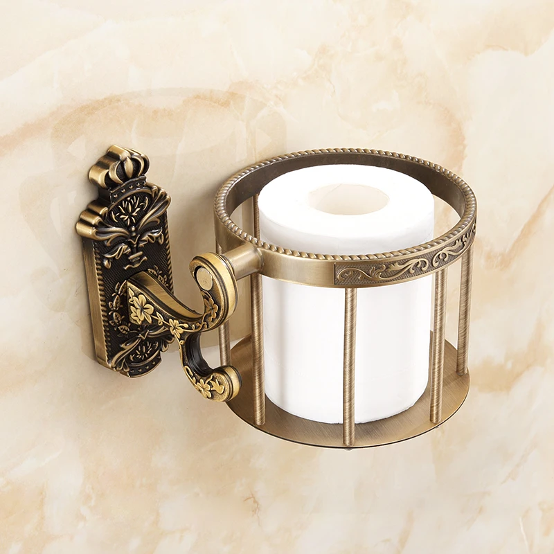 European retro antique toilet paper holder paper towel basket bathroom wall hanging thickening bathroom paper roll rack lo821331 European retro antique toilet paper holder paper towel basket bathroom wall hanging thickening bathroom paper roll rack lo821331