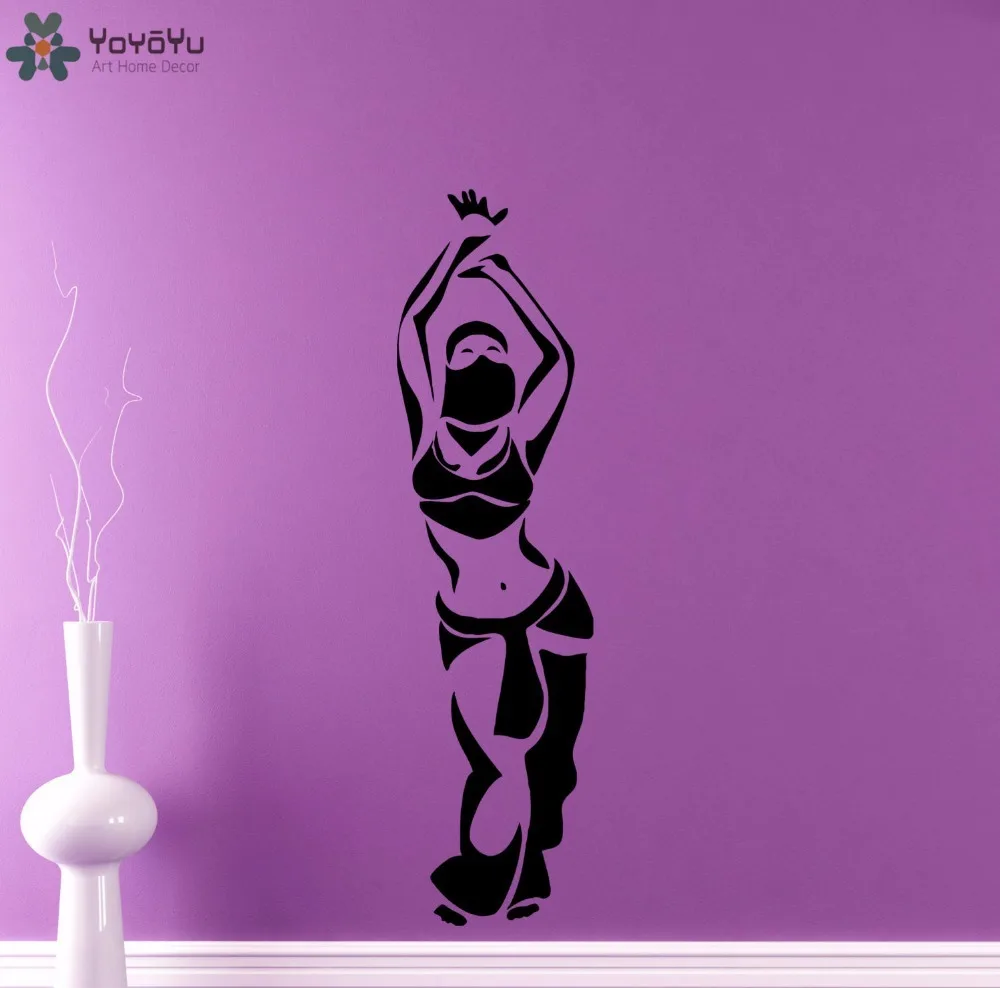 

YOYOYU Wall Decal Indian Dancer Vinyl Wall Stickers Art Mural Yoga Studio Home Decor Girls Bedroom Removable Modern Design SY786