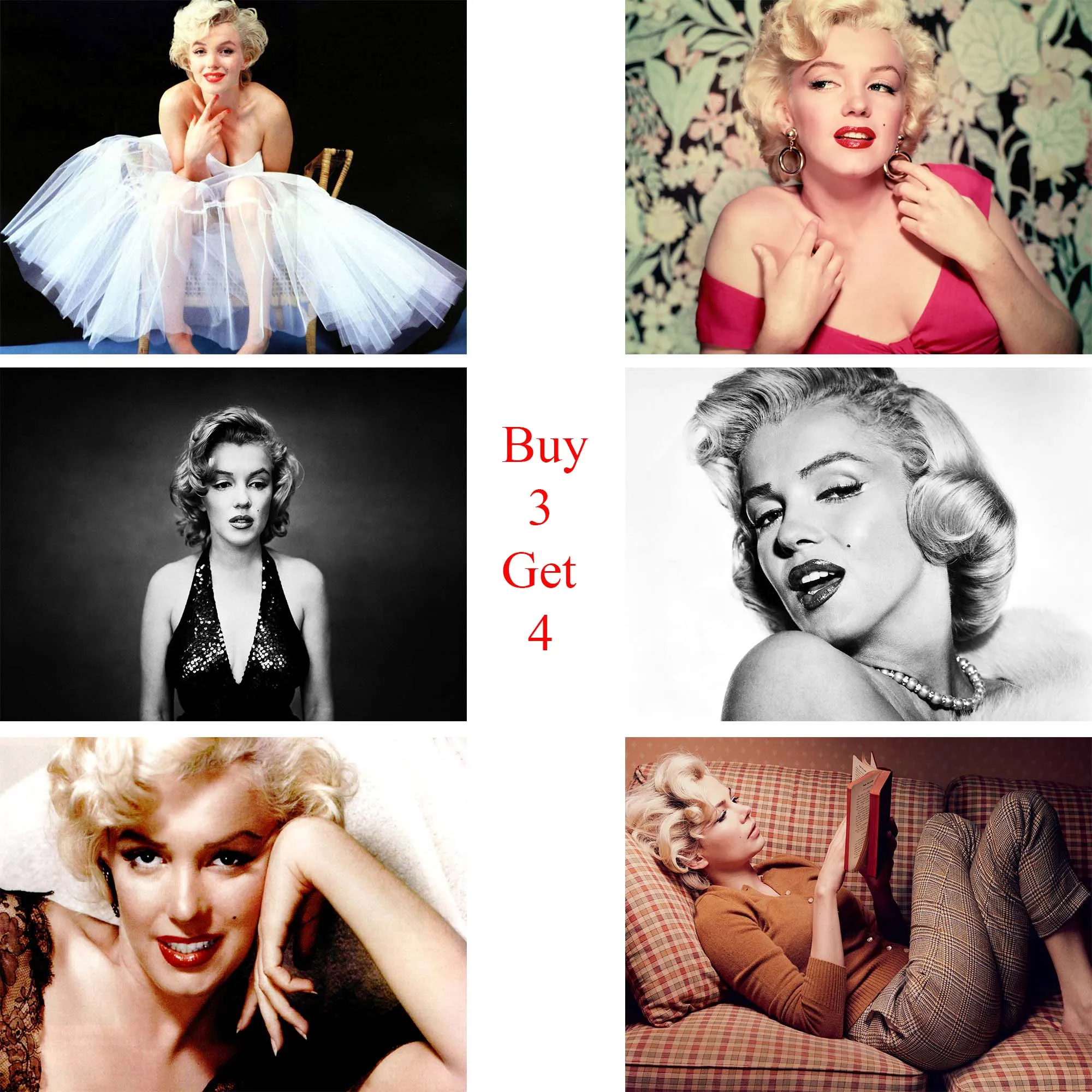

Marilyn Monroe Posters White Coated Paper Prints Wall Stickers Home Decoration Home Art Brand