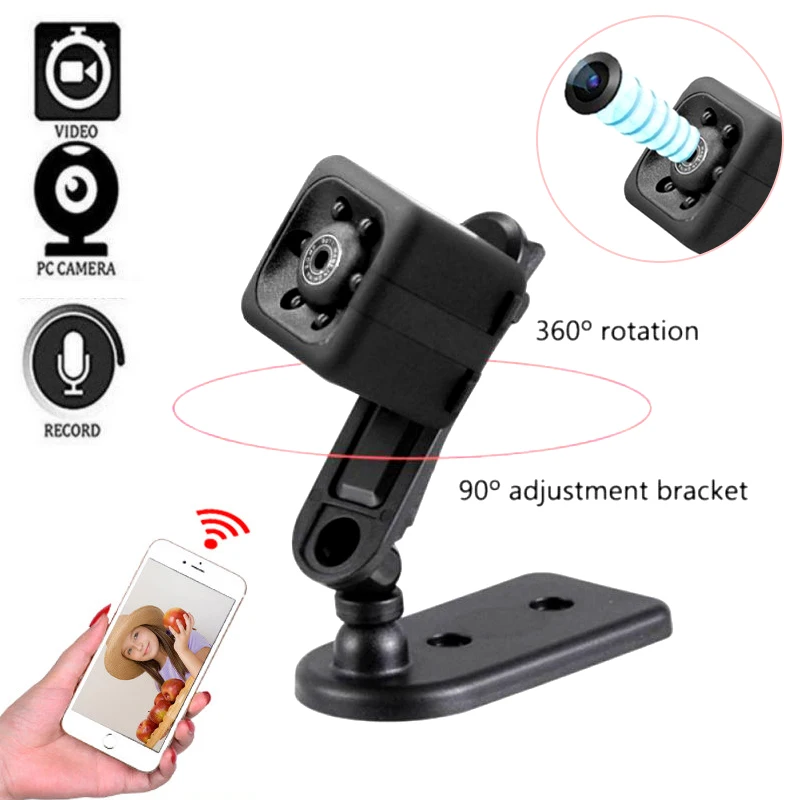 

Eshowee 480P Rotatable Adjustable Car DVR Small Camera Night Vision Recorder Mini Camcorder DV, with Bracket&Clip
