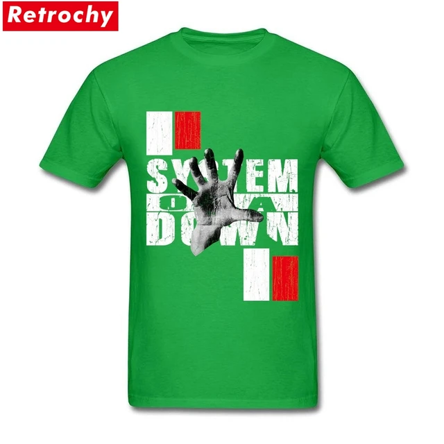 Grunge Hand Back Patch SOAD T Shirts System of A Down T Shirt Men Short Sleeve Cotton Couple