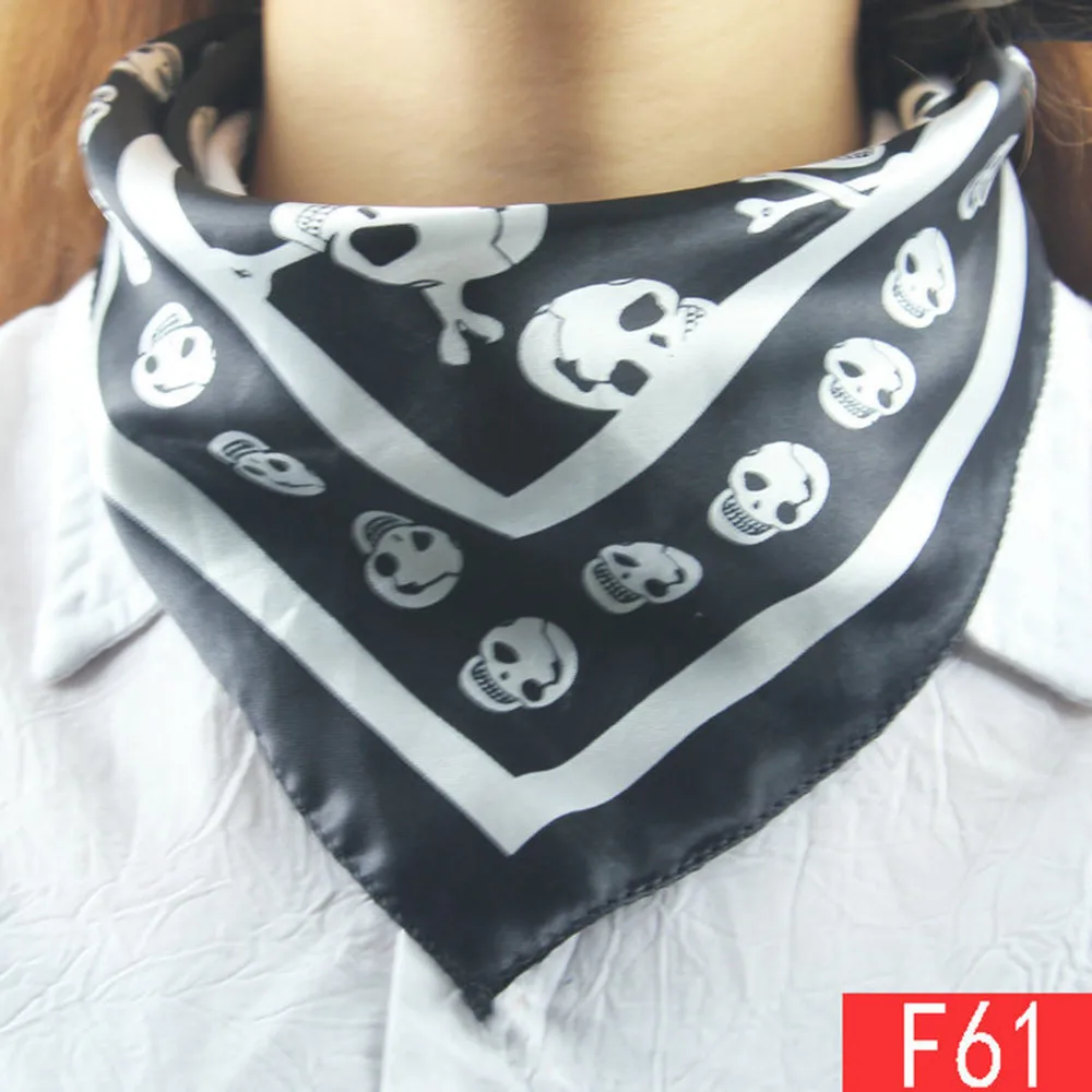 Women Vintage Head Neck Hair Tie Square Silk Satin Scarf Shawl Wrap Kerchief designer brand luxury Hotel Waiter Flight sciarpa