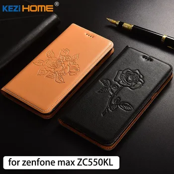

for Asus Zenfone MAX ZC550KL case Flip embossed genuine leather soft TPU back cover for Asus Zenfone MAX ZC550KL coque