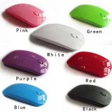 Ультра тонкий USB оптическая Беспроводной гладкой Мышь 2.4 г приемник Super Slim Мышь беспроводные компьютера PC ноутбук Desktop