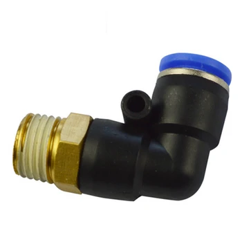 

Legines Brass & Plastic Push to Connect Tube Fitting, 90 Degree Male Elbow, 1/4" Tube OD x 1/8" BSP Male (5 pcs)