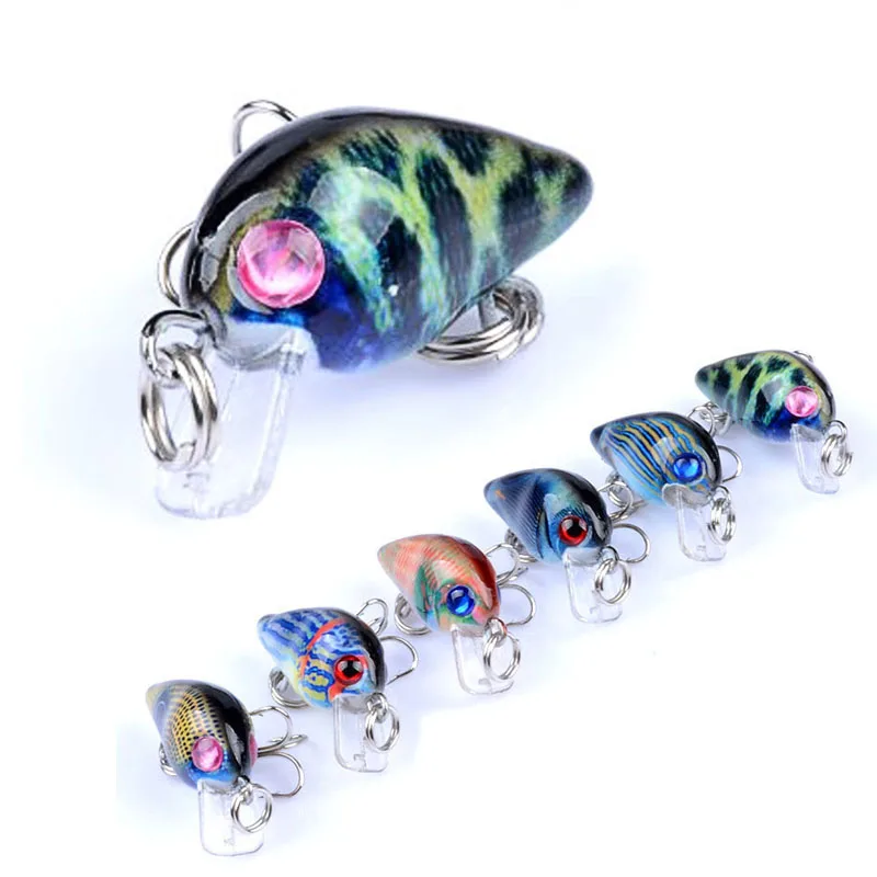 

Fishing Lure 6Pcs/Lot 3.0cm 1.5g Depth 0.1M_0.2M Artificial Crank Hard Bait Topwater Minnow Wobbler Easy Shiner Bauble YU002