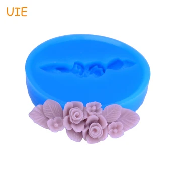 

HYL009U 48.8mm Flower Rose Barrette Flexible Silicone Mold - Cake Decoration, Fondant, Chocolate, Candy, Resin, Gum Paste Mould