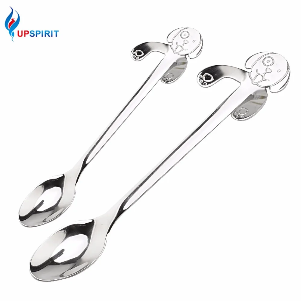 Подвесная ложка мешалка с изображением собаки из нержавеющей стали|coffee tea spoon|spoon