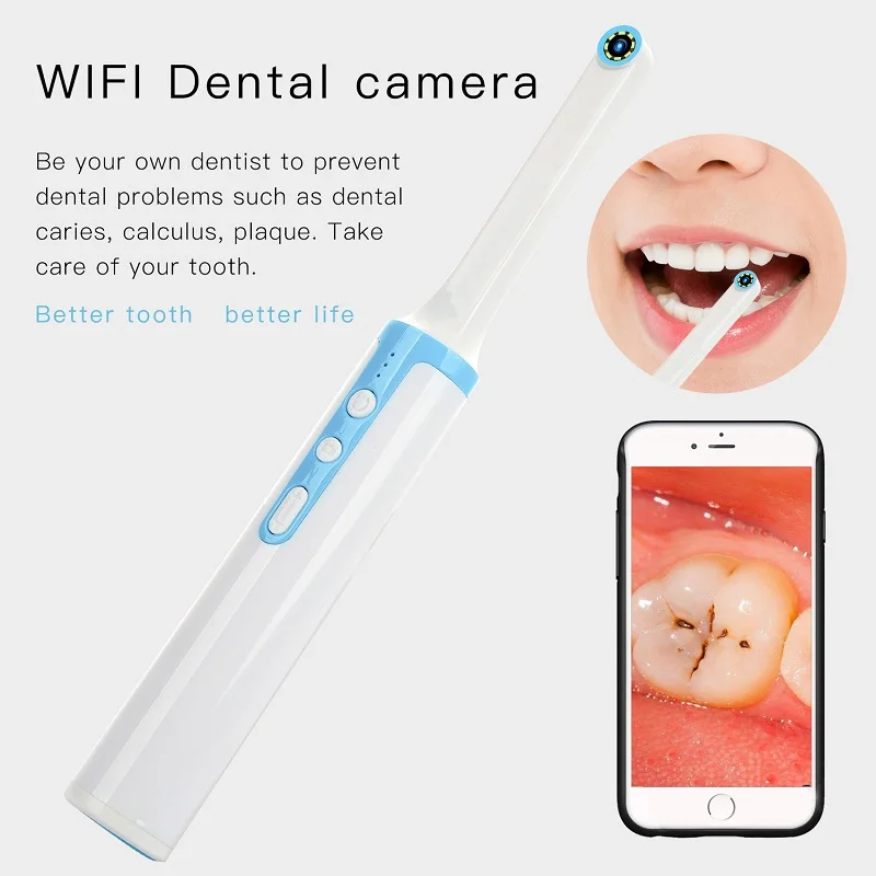 

P10 WiFi Dental Camera HD Intraoral Endoscope LED Light USB Cable Inspection for Dentist Oral Real-time Video Dental Tool