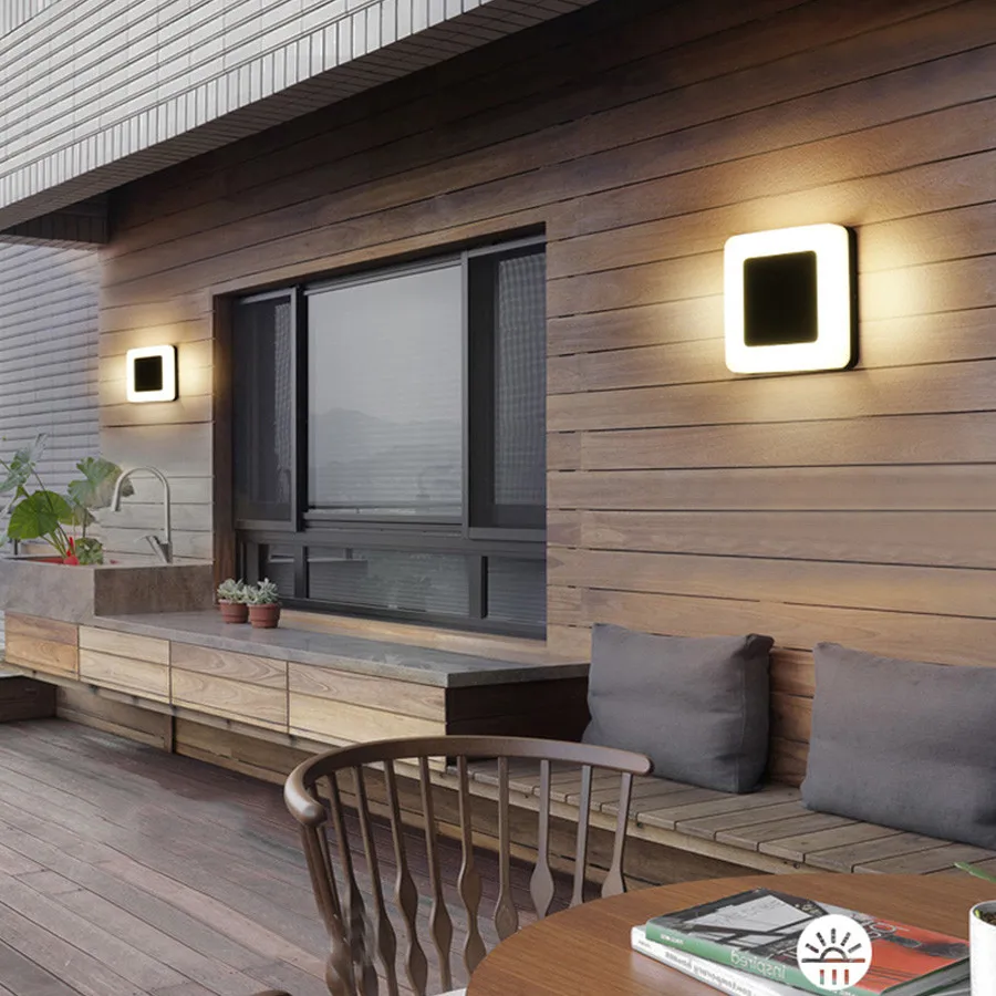 BEIAIDI 12 Вт современный водонепроницаемый светодиодный настенный светильник OutdoorGarden крыльцо настенный светильник алюминиевый проходной забор балконные бра