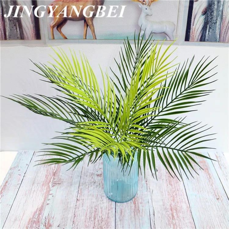 

52cm Artificial Palm Tree Green Leaf Plants Plastic Potted Bonsai Leaves Garden Home Wedding Table Ornaments Decoration