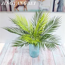 9 kafa 52cm yapay palmiye ağacı yeşil yapraklı bitkiler plastik saksı Bonsai yaprakları bahçe ev düğün masa süsler dekorasyon