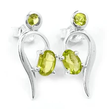 Оригинальные серьги Перидот, серебро 925 пробы, 2,5 г, ER2318P, новинка