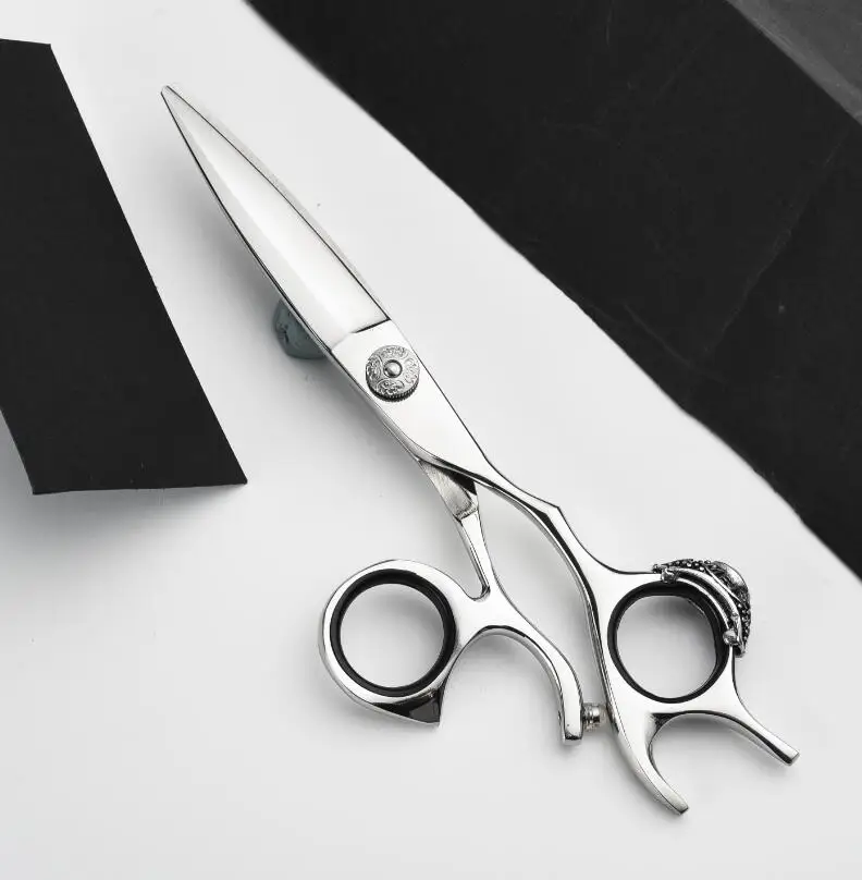 Новые японские 440C профессиональные ножницы для стрижки волос 6 дюймов с выпуклым краем