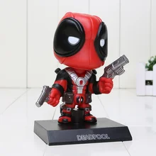 13.5cm Deadpool Figure Toy Wacky Wobbler Bobble Head PVC Action Figures toys Doll With Base