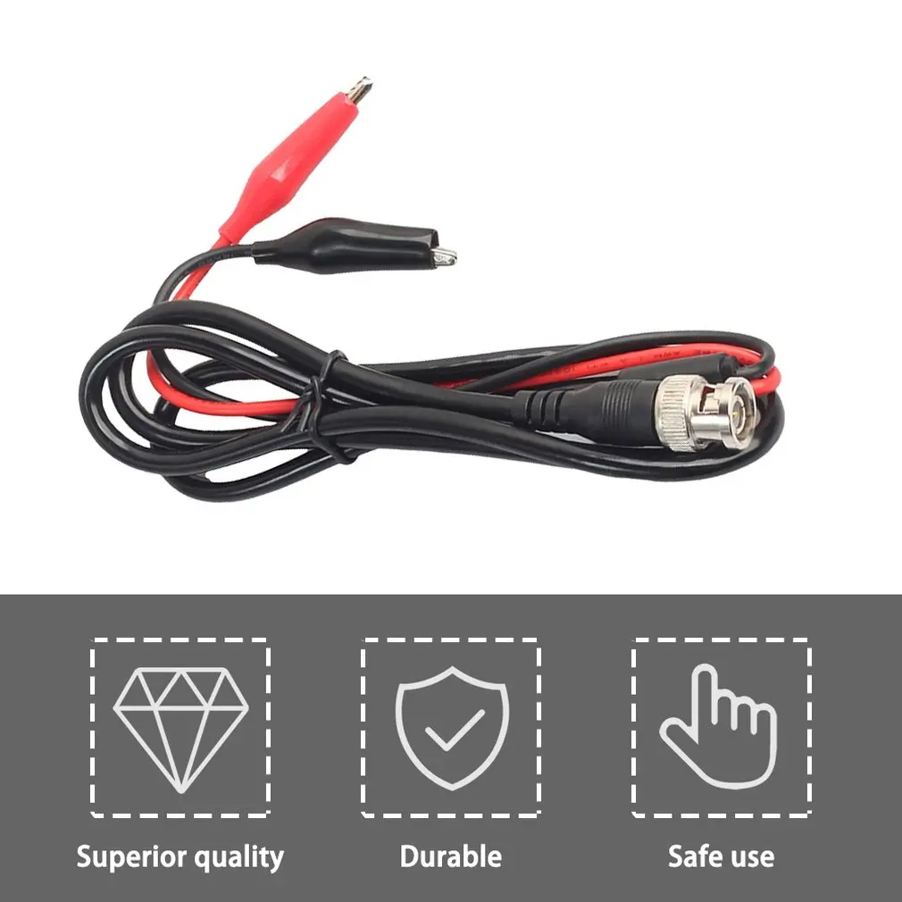 

REXLIS 1M BNC Q9 Male Plug To Dual Alligator Clip Oscilloscope Test Probe Lead Cable For Oscilloscope Measure Instrument