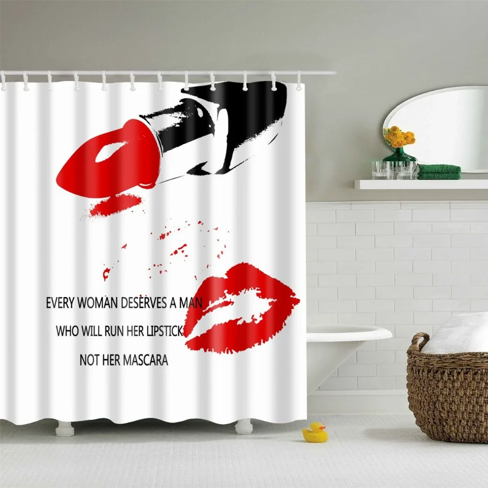 Fashion Women Lips Printed Shower Curtains 207 New Design 3d Lipstick Bathroom Curttains Designer Shower Curtain Fashion Shower Curtainshower Curtain Aliexpress