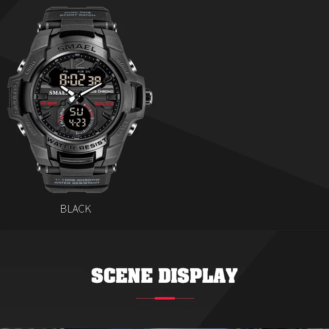 SMAEL zegarek sportowy moda męska Casual budzik 50M wodoodporny wojskowy Chrono podwójny wyświetlacz na rękę Relogio Masculino tanie i dobre opinie Klamra 5Bar Gumowe 22cm 18mm 21mm Okrągły Kwarcowe Zegarki Na Rękę Nie pakiet Auto data Kompletna kalendarz Odporny na wstrząsy SMAEL zegarek sportowy moda męska Casual budzik 50M wodoodporny wojskowy Chrono podwójny wyświetlacz na rękę Relogio Masculino tanie i dobre opinie Klamra 5Bar Gumowe 22cm 18mm 21mm Okrągły Kwarcowe Zegarki Na Rękę Nie pakiet Auto data Kompletna kalendarz Odporny na wstrząsy