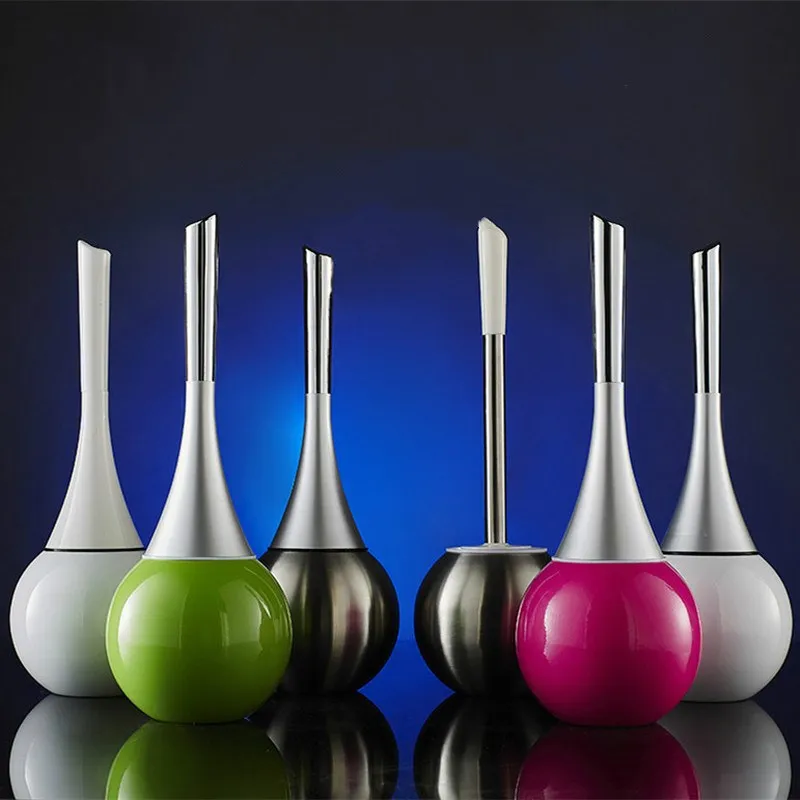 

Creative European bathroom multi-color cleaning rack bathroom accessories stainless steel toilet brush sleeve WC cleaning brush