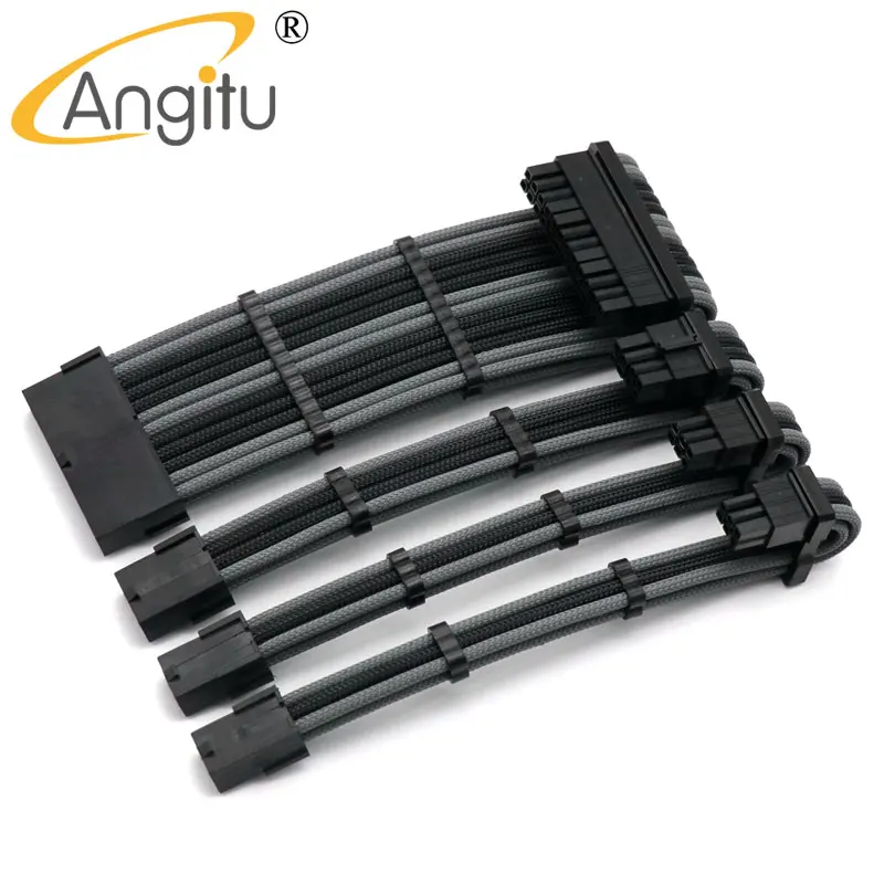 

Custom Make 180 Degree Computer 24Pin ATX, CPU 8Pin, Dual GPU 6Pin PCIe Power Extension Cable Kit