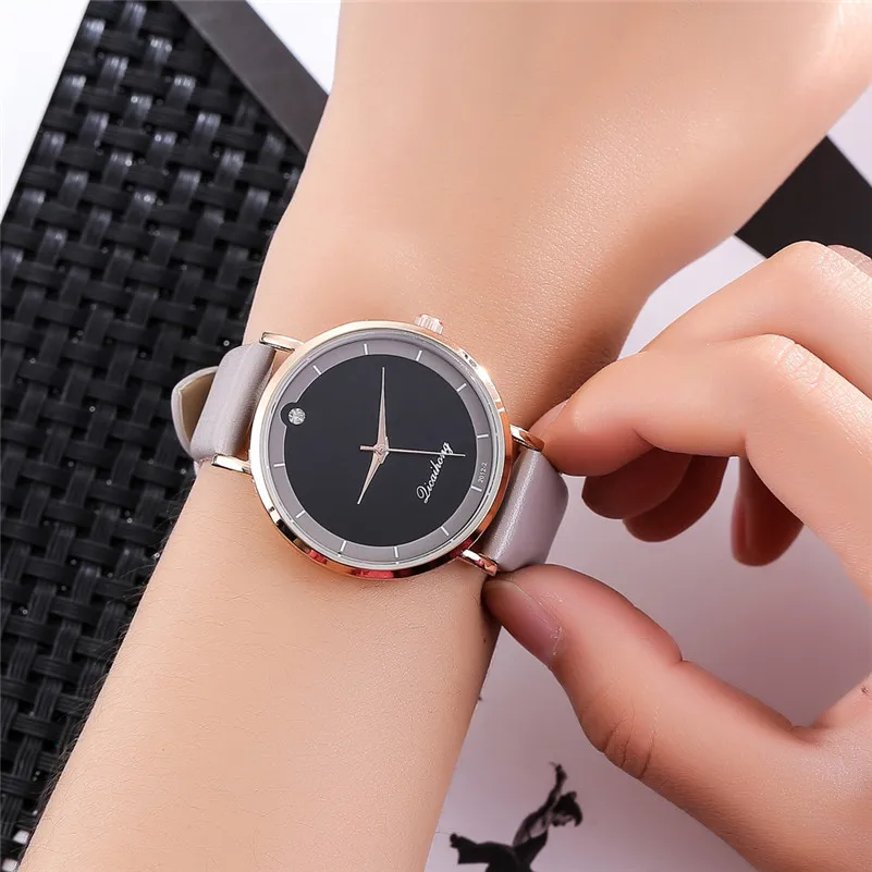 Fashion Women's Watches lady dress watch Leather Band Analog Quartz Round Wrist Watch Bracelet clock Female Reloj mujer M21 (8)